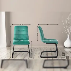 CLP Esszimmerstuhl Vermont Samt grün