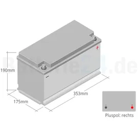 YUASA YBX7019 EFB 100Ah 12V