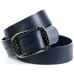 Ledergürtel ANTHONI CROWN, Damen, Gr. 100, blau, Leder, unifarben, Gürtel, mit Oberflächennarbung