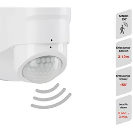 Telefunken LED-Außenleuchte mit Bewegungsmelder 2-flammig 1000 lm Weiß