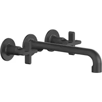 GESSI Inciso+ 2-Griff-Waschtisch-Wandarmatur 235-255mm - schwarz matt