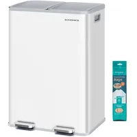 Songmics Mülleimer 30 l Weiß