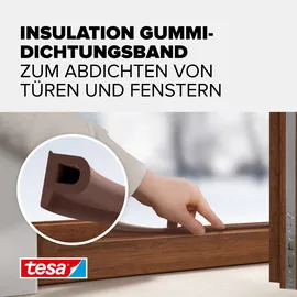 Tesa Dichtband Gummi Braun 10 m x 9 mm