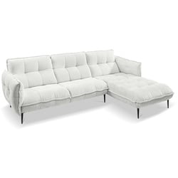 SOMETA Ecksofa Molto Stoff Silver