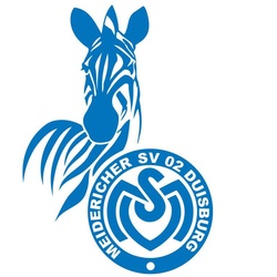 Wandtattoo WALL-ART „Fußball MSV Duisburg Logo“ Wandtattoos Gr. B/H/T: 100 cm x 140 cm x 0,1 cm, blau Wandtattoos Wandsticker