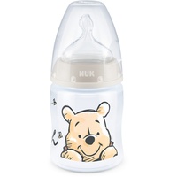 NUK Disney Winnie Puuh First Choice+ Babyflasche mit Temperature Control, kiefergerechter Trinksauger, 150ml, BPA frei, 0-6 Monate,