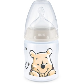 NUK Disney Winnie Puuh First Choice+ Babyflasche mit Temperature Control, kiefergerechter Trinksauger, 150ml, BPA frei, 0-6 Monate,