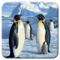 3D LiveLife Kork Matte - Antarktik Majestät von Deluxebase. Linsenförmige-3D-Kork Pinguin Untersetzer. rutschfeste Getränkematte mit Originalkunstwerk lizenziert vom bekannt Künstler Robert Hautman