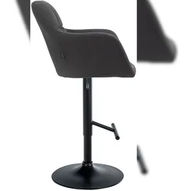 CLP Barhocker Natoma Stoff I 360° Drehbar, Metallgestell Höhenverstellbar Mit Fußstütze I Thekenhocker Für Bar Mit Gepolsterte Sitzfläche