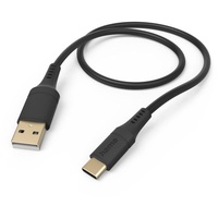 Hama Ladekabel Flexible USB-A/USB-C 1.5m Silikon Schwarz