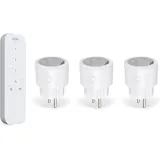 Funksteckdosen 3er Set Zwischenstecker 230V, innen, schaltbar mit Fernbedienung