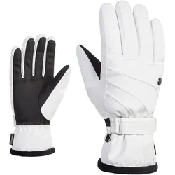 Skihandschuhe ZIENER "KASA", Damen, Gr. 7,5, weiß, Kunstfaser, Handschuhe