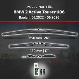 Heyner Flachbalkenwischer 430 mm für BMW 2 Active Tourer (07.2022 - 01.2026)