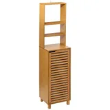 5five simply smart Stehender in braun Naturmaterialien, 33x168x38 cm, Badezimmer, Badezimmerschränke, Hochschränke