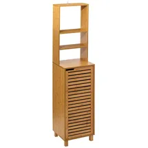 5five simply smart Stehender in braun Naturmaterialien, 33x168x38 cm, Badezimmer, Badezimmerschränke, Hochschränke