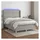 vidaXL Boxspringbett mit Matratze & LED Hellgrau 140x200 cm Stoff