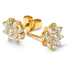 Tchibo - 585 Gold-Ohrstecker mit 34 Brillanten - gold