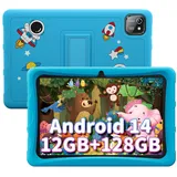 Blackview BESTTAB Kinder Tablet, 10 Zoll Android 14, 12GB RAM + 128GB ROM (1TB TF, Octa Core Tablet für Kinder, 5100 mAh Lange Akkulaufzeit, Stoß... - Blau