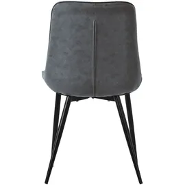 ML-Design Esszimmerstühle 6er Set Anthrazit aus Kunstleder mit Rückenlehne