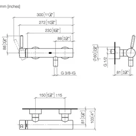 Dornbracht Meta Brause-Einhandbatterie Platin Matt