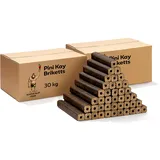 Neandertaler Feuer Holzbriketts PiniKay Hartholzbriketts – Kaminbriketts 2 x 30 kg Briketts Kamin Ofen Grill Briquettes Hartholz Eiche Buche Brikett Holzbrikett Gluthalter (60 kg)