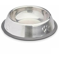 Mascow Futternapf für Hunde, Silber, Grau, Gummi, Metall, 15 x 4 x 15 cm, 24 Stück