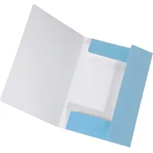 Falken Sammelmappe PastellColor. Aus extra starkem Karton mit 3 Klappen und Gummiband für DIN A3 Pastell-Farbe Himmel_Blau Aufbewahrungs-Zeichen-Mappe für die Schule