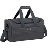 RESTO Kitchenware Kühltasche Felis Große Lunchtasche faltbar, sportl. Picknicktasche Thermotasche, 19 l, Hermetische Sporttasche, verstellbarer Schultergurt weicher Tragegriff grau