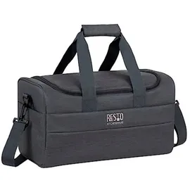 RESTO Kitchenware Kühltasche Felis Große Lunchtasche faltbar, sportl. Picknicktasche Thermotasche, 19 l, Hermetische Sporttasche, verstellbarer Schultergurt weicher Tragegriff grau