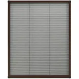 vidaXL Insektenschutz-Plissee für Fenster 60 x 160 cm Braun