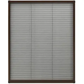 vidaXL Insektenschutz-Plissee für Fenster 60 x 160 cm Braun