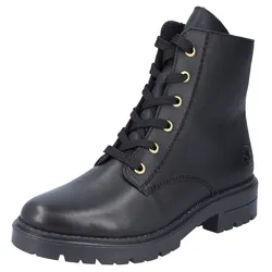 Schnürstiefelette RIEKER, Damen, Gr. 39, schwarz, Leder, klassisch, Schuhe, in klassischer Optik