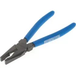 Gedore Kombizange zum Schneiden/Halten/Drehen, lange Schneiden, Antirutsch-Griff, EURO-Modell, Länge 180 mm, 8245-180 TL
