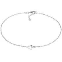 Elli Fußschmuck Damen Fußkettchen verschlungene Herzen Liebe in 925 Silber