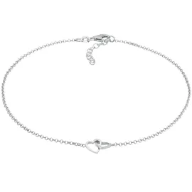 Elli Fußschmuck Damen Fußkettchen verschlungene Herzen Liebe in 925 Silber