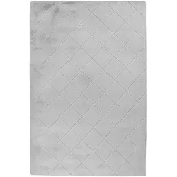 Teppich PADIRO "Imala 125", grau, B:160cm H:30mm L:230cm, Polyester, Teppiche, Besonders weiche Haptik, flauschig, geprägtes Muster