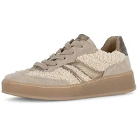 Gabor FLORENZ Plateausneaker Freizeitschuh, Halbschuh, Schnürer in Bequemweite G (weit) beige 35 EU (2,5 UK)