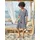 Heine Druckkleid Etuikleid Marine/Ecru 34