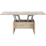 Forte BELEMIR Couchtisch, Holzwerkstoff, Sonoma Eiche, 80 x 47 x 80 cm