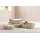 Dehner Premium Lovely Kuschelbett Tiefer Schlaf oval 58 cm x 48 cm beige