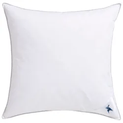 Federkopfkissen ÄLGDRÖM "Lodiken Kopfkissen 40x80 cm, 80x80 cm", weiß, B:80cm L:80cm, Bezug: 100% Baumwolle. Füllung: 100% Federn, Kopfkissen, Kissen, DOWNPASS zertifiziert und NOMITE