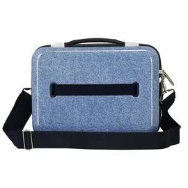 Disney Anpassbarer Kulturbeutel im Disney-Minnie-Stil mit blauem Schultergurt, 29 x 21 x 15 cm, starres ABS, 9,14 l, 0,6 kg