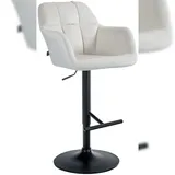 deluke Barhocker TUBEL 57 x 59 x 97 cm Creme/Schwarz