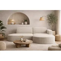 kaiser möbel Ecksofa mit runden Abschlüssen aus Cordstoff & Couches, Wohnlandschaften, Ecksofas