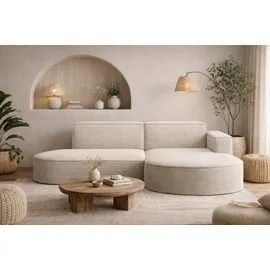 kaiser möbel Ecksofa mit runden Abschlüssen aus Cordstoff & Couches, Wohnlandschaften, Ecksofas