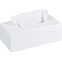 Relaxdays Tücherbox Weiß