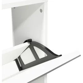 vidaXL Schuhschrank 63 x 170 x 17 cm mit Spiegel / weiß