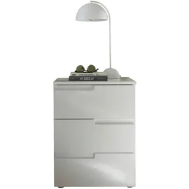 MID.YOU Nachtschrank, Weiß, Weiß, Holzwerkstoff, 3 Schubladen, 46.2x60.9x40 cm, Schlafzimmer, Nachttische