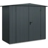 Hörmann Metall-Gerätehaus Berry Classic mit Satteldach Typ 1, 259 x 121 cm,anthrazitgrau,3,1 m2