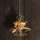 COM-FOUR Deko Weihnachtsbaum - glitzernde Weihnachts-Tanne zum Aufhängen - Adventsbaum mit Schleife und Weihnachtskugel - goldfarbener Deko-Baumaufhänger (Baum - goldfarben)